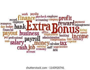 Extra bonus word cloud concept on white background. 