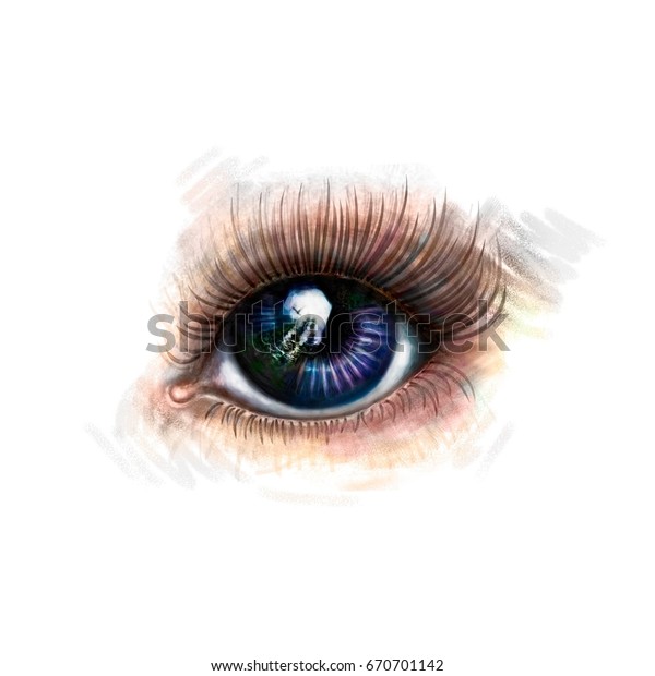 色鉛筆を使ったリアルな目の描き方 のイラスト素材 1254 Shutterstock