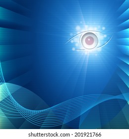 Eye Background Showing Sight Observing And Vision 