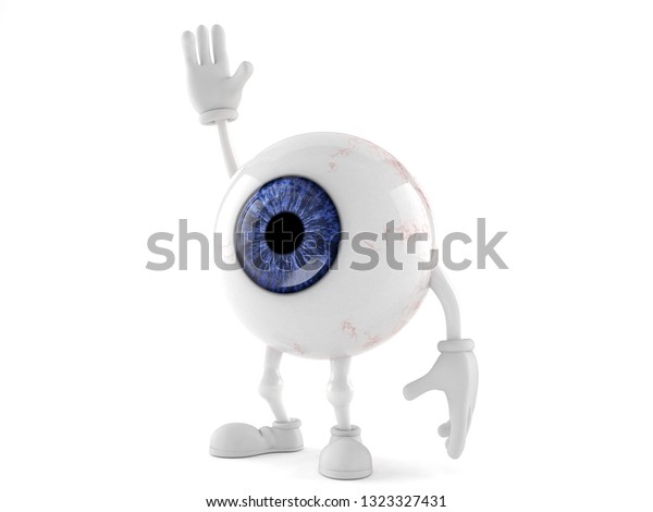 Eye Ball Character Hand Isolated On Stock Illustration 1323327431 ...