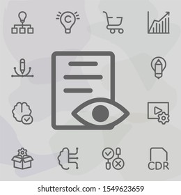 Eye document icon. Universal set of mix for website design and development, app development - Powered by Shutterstock