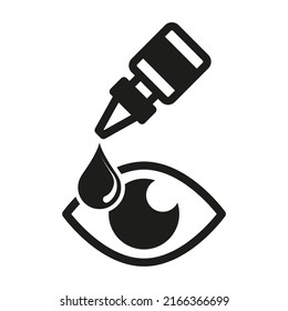 Eye Drop Icon. Eye Health And Eye Drops Bottle Illustration