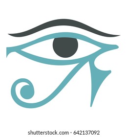 Eye of Horus icon flat isolated on white background  illustration