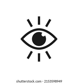 Eye, Human Eye Icon, Magic Or Secret Society Symbol.