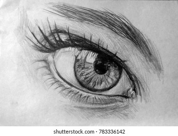 EYE  Realistic Drawing Of Beautiful Woman Eye