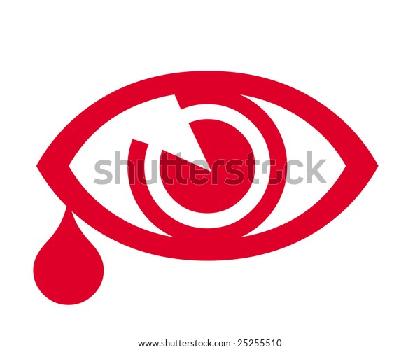 Eye Teardrop Symbol On White Background Stock Illustration 25255510 ...