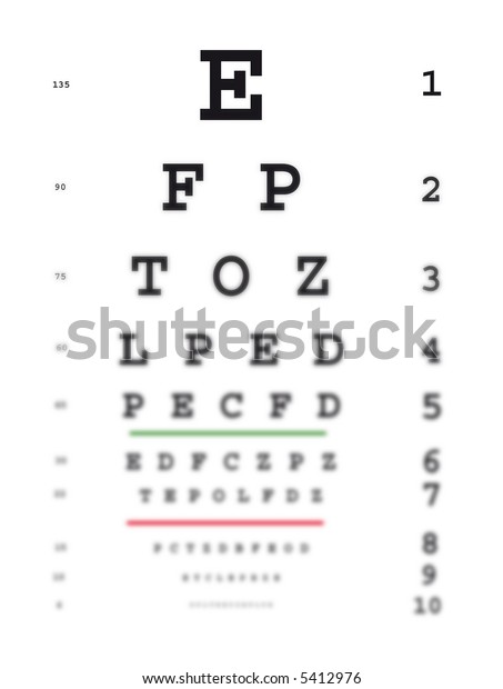 目のテストチャート 下部にぼやけて悪い視力を象徴している のイラスト素材