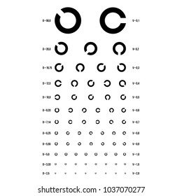 Eye Test Chart Rings Chart Vision Stock Illustration 1037070277 ...