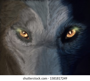 The Eyes Of The Angry Wolf Wallpaper