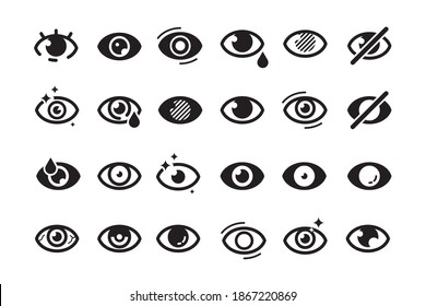 Eyes Symbols Closed Opening Eye Human Stock Illustration 1867220869 ...