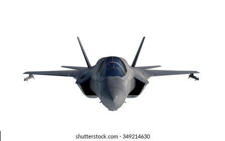 F 35 , american military fighter plane.Jet plane. Fly in clouds.