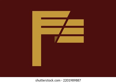 F And Flag Logo Looks Simple, Cool And Modern