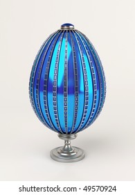 Faberge Egg. Isolated On White.