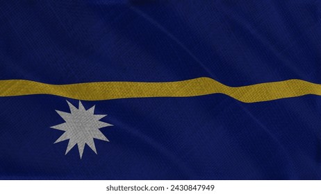 Fabric Flag of Nauru, Nauru Fabric flag waving in wind. Nauru Flag, Flag of Nauru. - Powered by Shutterstock