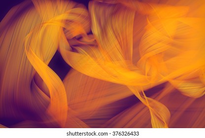Fabric fluttering in the wind on abstract background