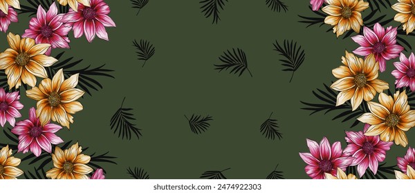 Fabric Textile design seamless pattern fashion sublimation flowers botanical abstract barrado