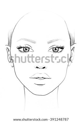 Blank Makeup Drawing Face