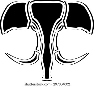 face of elephant 4. raster version