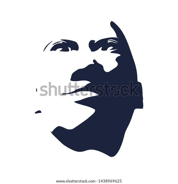 Face Front View Elegant Silhouette Female Stock Illustration 1438969625 ...