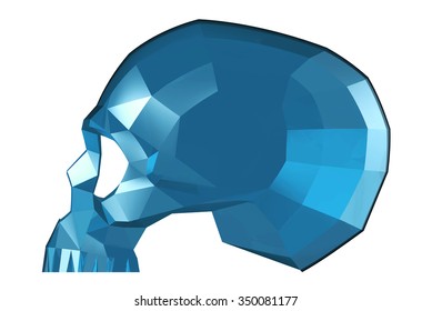 Faceted Skull Side View