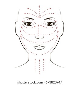 59 Facial massage diagram Images, Stock Photos & Vectors | Shutterstock