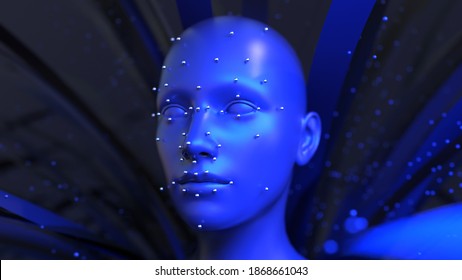 Facial Recognition Technology Ethical. 3d Illustration