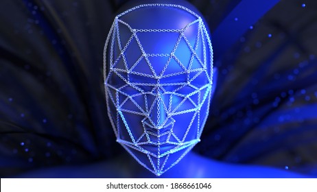 Facial Recognition Technology Ethical. 3d Illustration