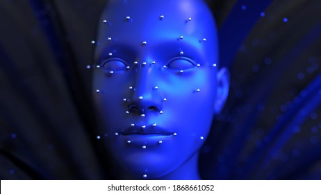 Facial Recognition Technology Ethical. 3d Illustration