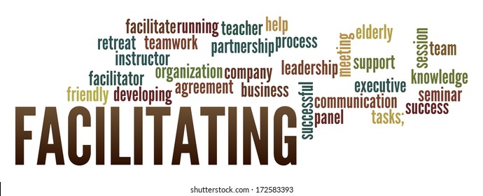 Facilitating in word collage - Powered by Shutterstock