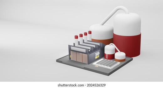 factory industrial building industrial design 3D illustration - Powered by Shutterstock