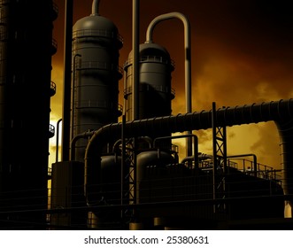 Factory on a background of the sky