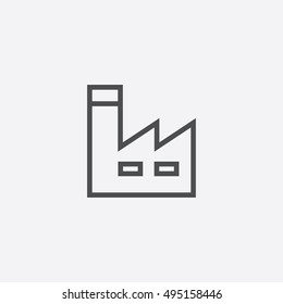 Factory Outline, Thin, Flat, Digital Icon For Web And Mobile
