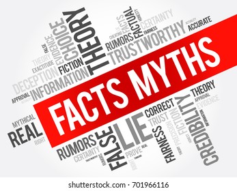 Facts Myths Word Cloud Collage Concept Stock Illustration 701966116 ...