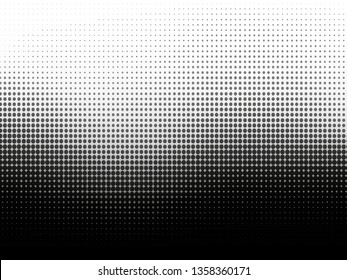 Fade Halftone Background. Gradient Dotted Overlay. Distressed Vintage Backdrop.
