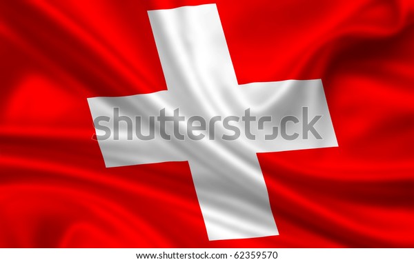 Fahne Flagge Schweiz Stock Illustration