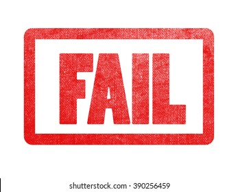 Fail Text Sign Label Stamp.