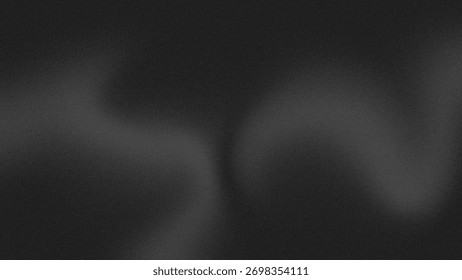 Faint light anomaly within a deep black grainy background.