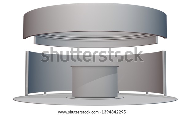 Download Fair Trade Exhibition Stand Mockup Circle Stock Illustration 1394842295