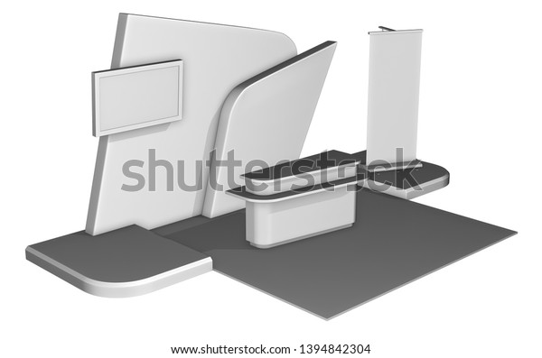 Download Fair Trade Exhibition Stand Mockup Template Stock Illustration 1394842304