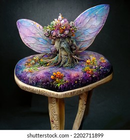 Fairy Chair  Fairy Tale Magic Glamour Art Nouveau Digital Art 3D Render