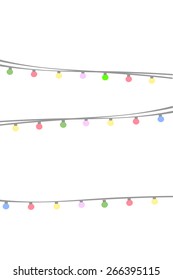 Fairy Lights White Background Illustration Stock Illustration 266395115 ...