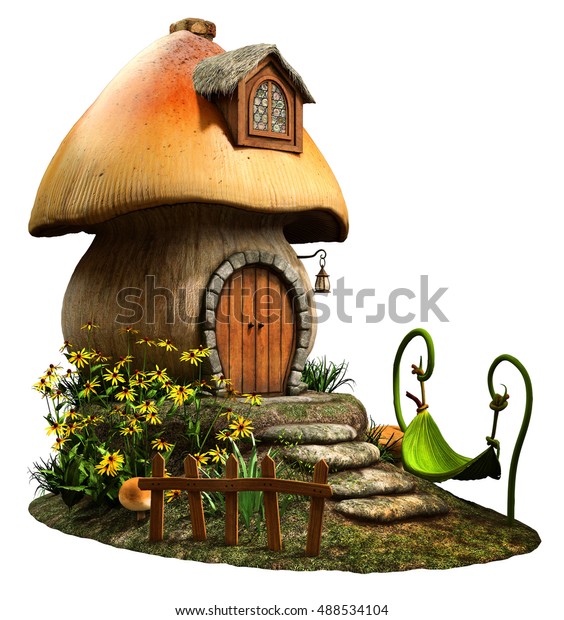 Fairy Mushroom House 3d Illustration のイラスト素材