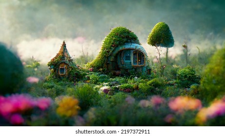 Fairytale Dreamland Fantasy Magical Fairy Tale Dream Forest With Tree House