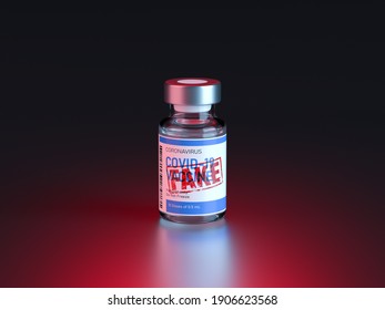 Fake Drugs, Pharmaceutical Fake Package. Symbol For Harmful Counterfeit Vaccine, Risk And Danger Of Illegal Produced And Sold Pharmaceuticals. 3d Render