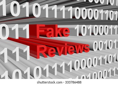 Fake Reviews In The Form Of Binary Code, 3D Illustration