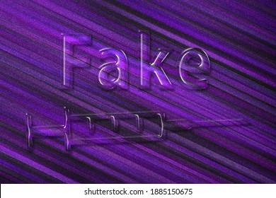 Fake Vaccine Symbol, COVID 19 Virus Facts, Coronavirus Fake Medicine, Violet Background