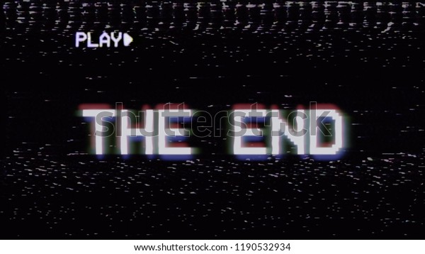 Fake Vhs Tape Screen Text End Stock Illustration 1190532934 | Shutterstock