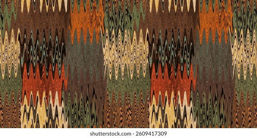 Fall colour wavy marble effect seamless border pattern background. Drip style fabric, banner paper and wash tape design for decorative masculine backdrop blend ribbon edge trim.