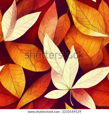 Similar – Image, Stock Photo Yellow-orange autumn leaves on blue background
