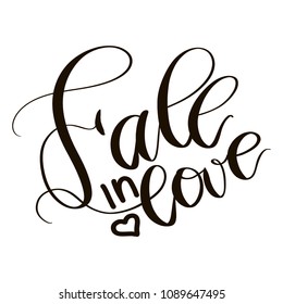 Fall Love Quote Lettering Isolated On Stock Illustration 1089647495 ...